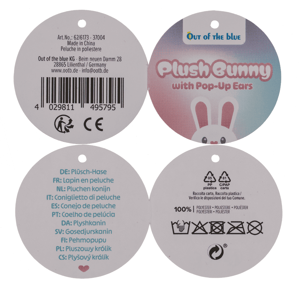 Plush Bunny with Pop-up Ears,