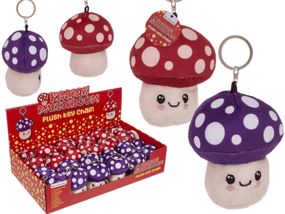 Metal keychain, Kawaii Mushroom,