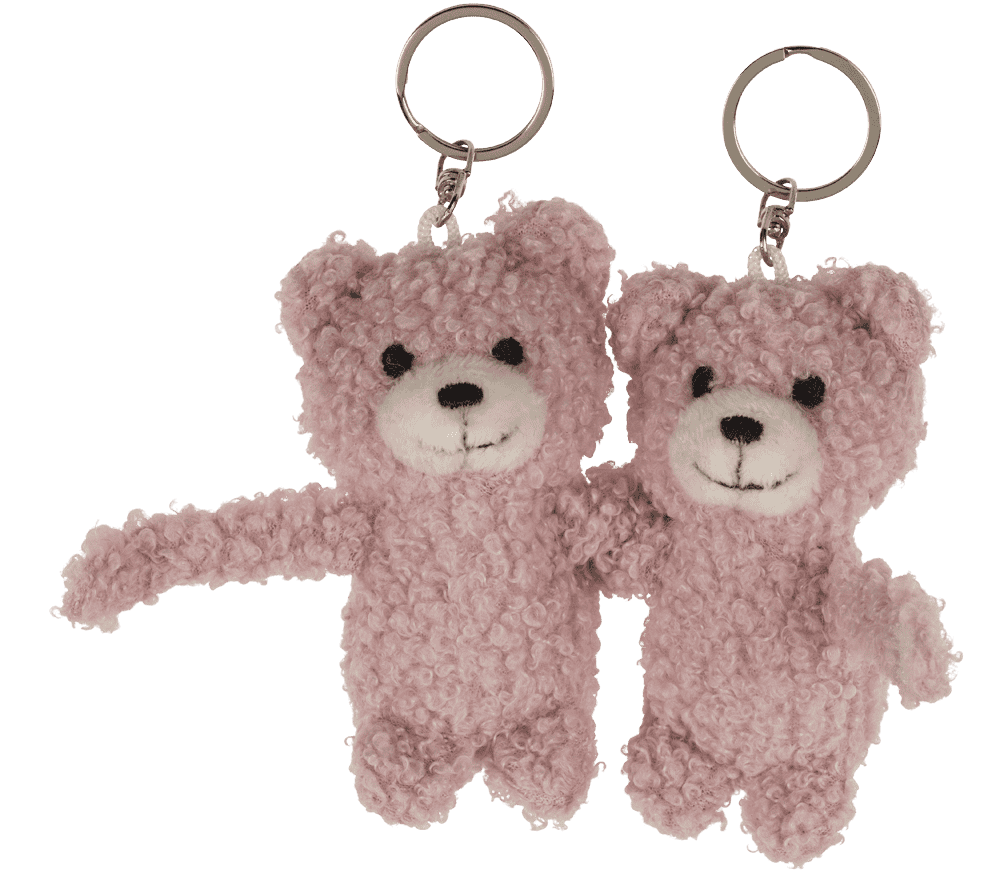 Metal keychain, Bears Hugging,