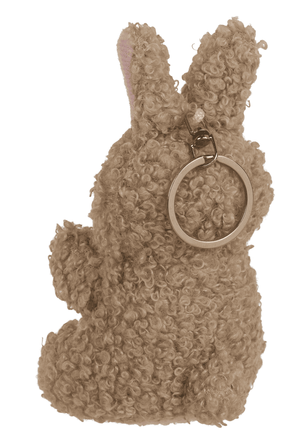 Metal keychain, rabbit with heart,