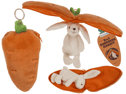 Metal-Keyring, Plush Folding rabbit
