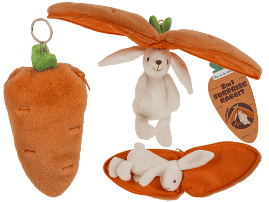 Metal-Keyring, Plush Folding rabbit