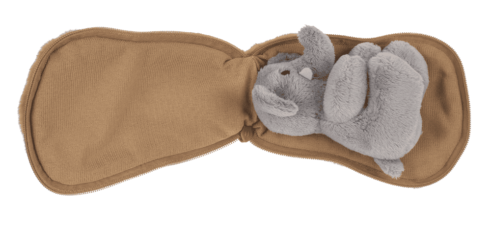 Metal-Keyring, Plush Folding Elefant