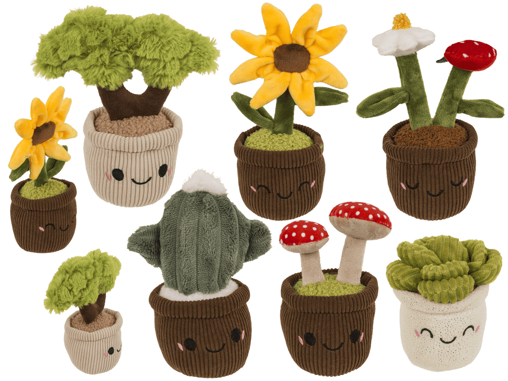Plush-Kawaii, Flowers in Pots,