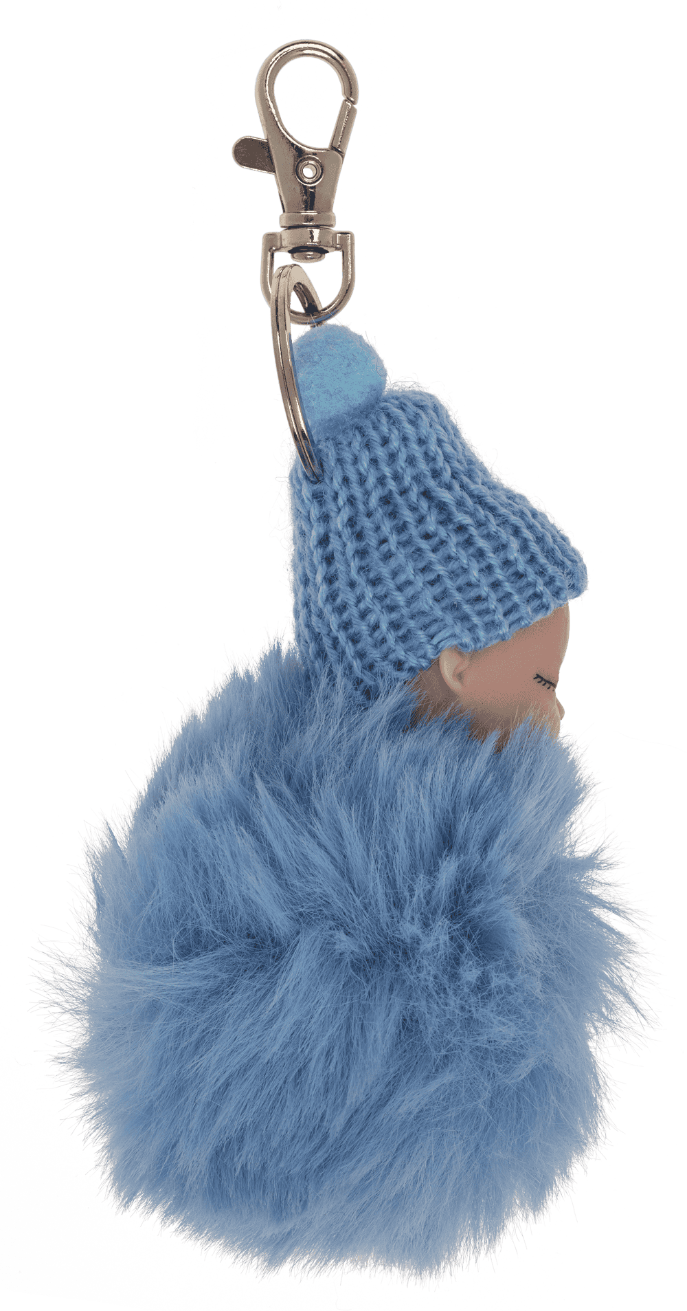 Metall-Schlüsselanhänger,Schlafendes Baby Pom Pom