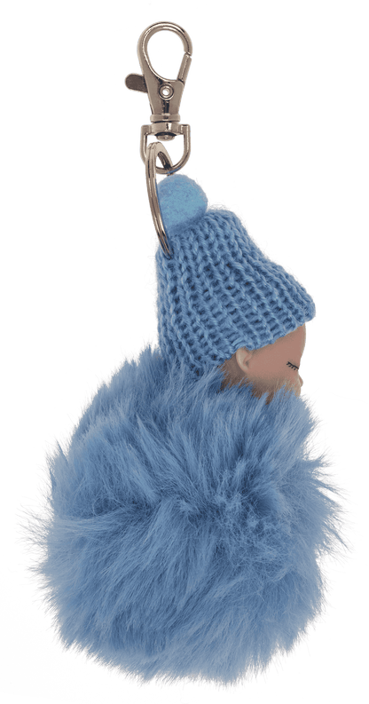Metall-Schlüsselanhänger,Schlafendes Baby Pom Pom