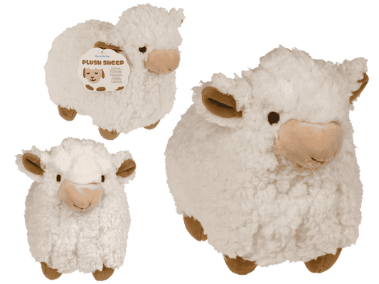 White plush Sheep with embroided eyes,