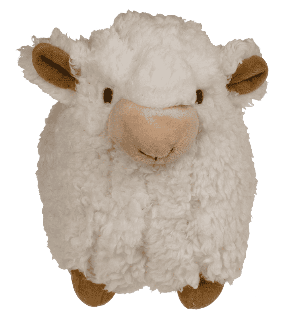White plush Sheep with embroided eyes,
