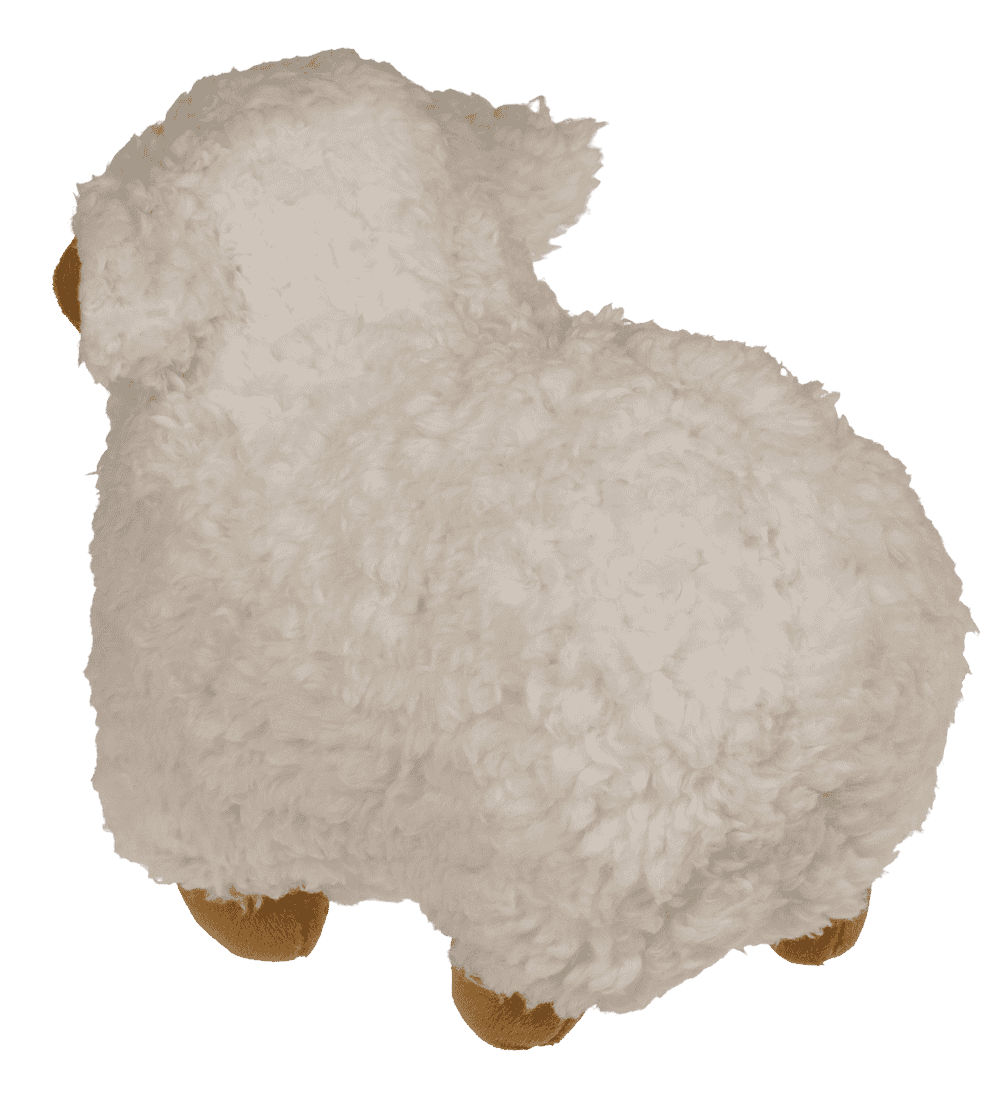White plush Sheep with embroided eyes,