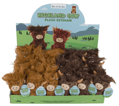 Keychain, Plush highland Cow, 10 cm,