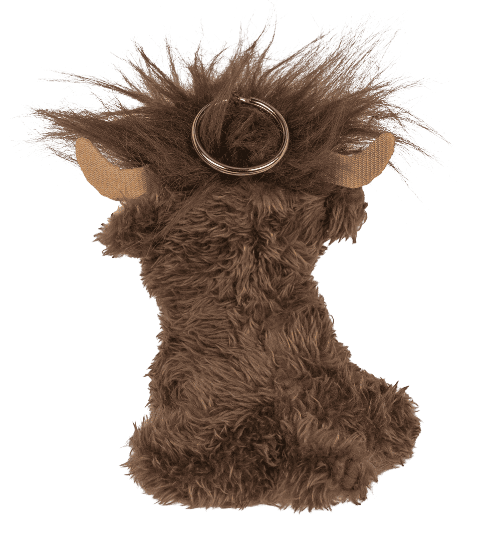 Keychain, Plush highland Cow, 10 cm,