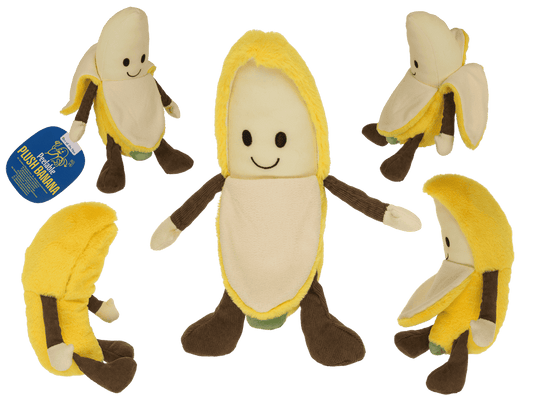 Plush banana, peelable,