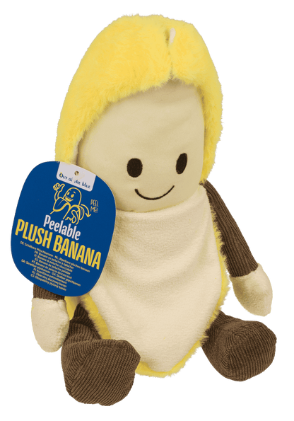 Plush banana, peelable,