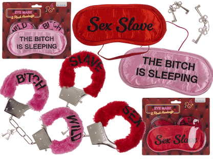 Plush Hand Cuffs & Eyemask, Sexy,