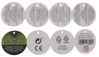 Finger puppet, Hand Gestures, ca. 6-8 cm,