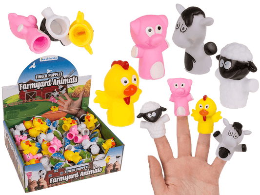 Finger puppet, Farmyard animals, 6-8 cm,
