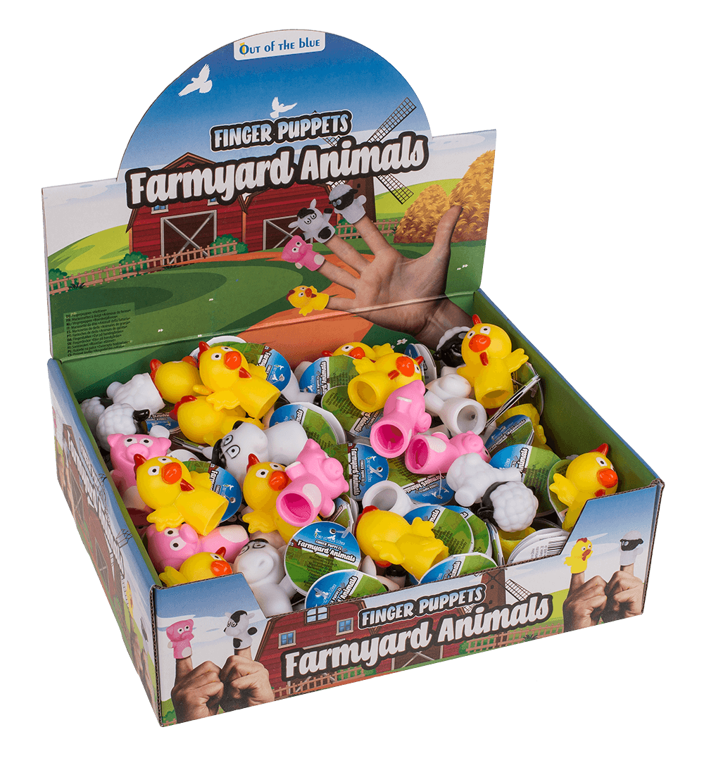 Finger puppet, Farmyard animals, 6-8 cm,