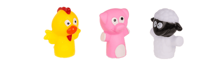 Finger puppet, Farmyard animals, 6-8 cm,