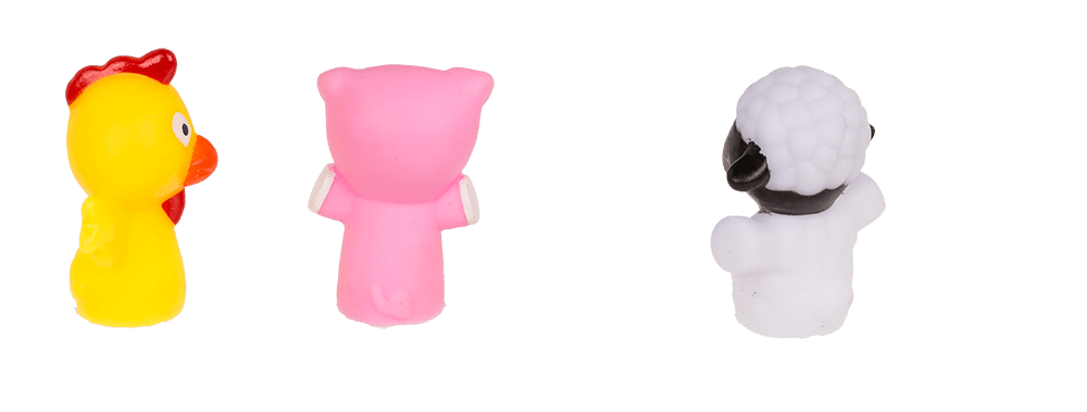 Finger puppet, Farmyard animals, 6-8 cm,