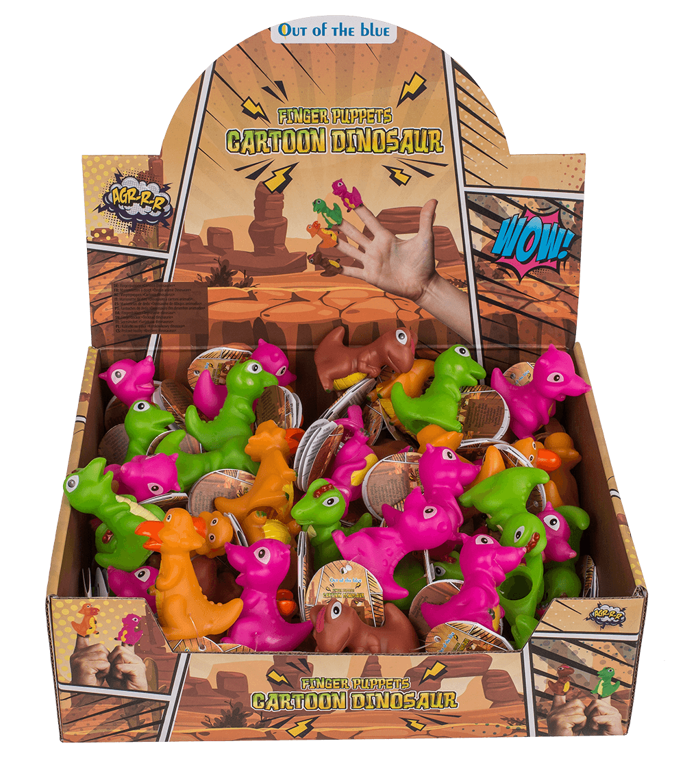 Finger puppet, Cartoon Dinisaur, 6-8 cm,