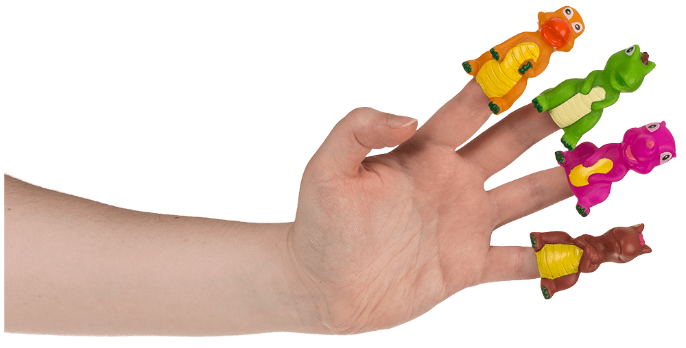 Finger puppet, Cartoon Dinisaur, 6-8 cm,