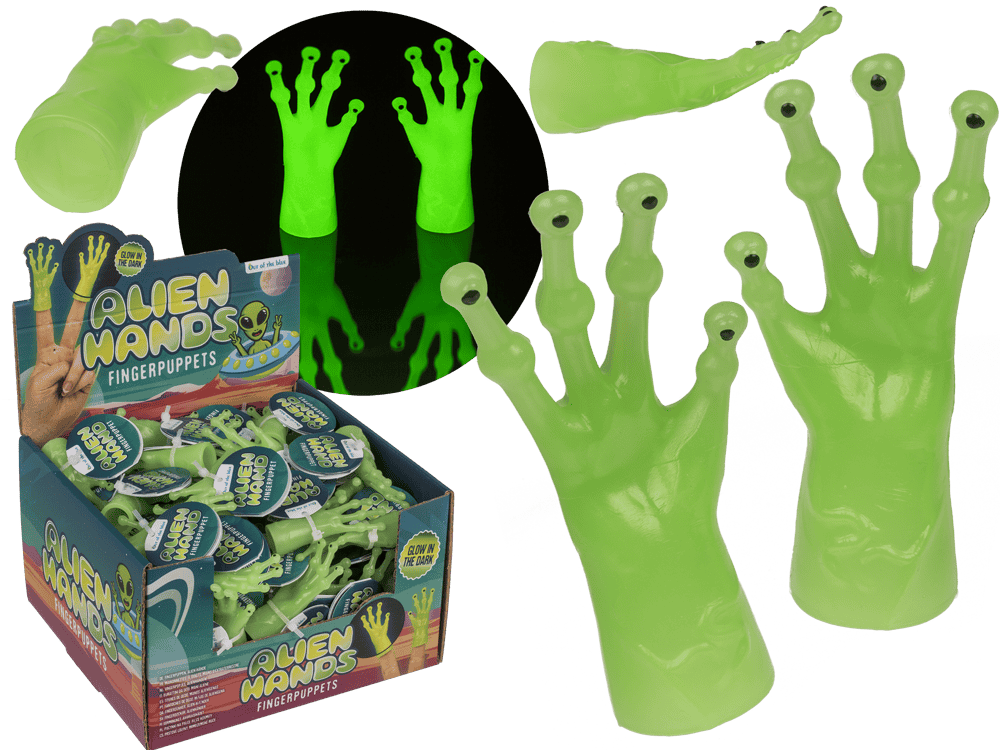 Finger puppet, Alien-Hands, Glow in the Dark,