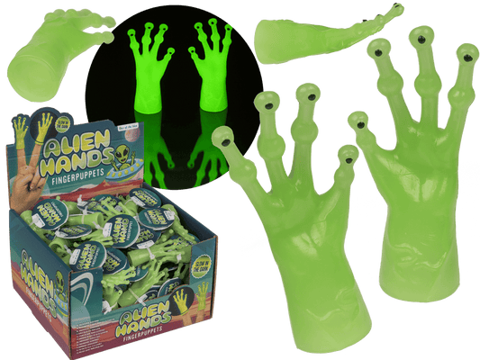 Finger puppet, Alien-Hands, Glow in the Dark,