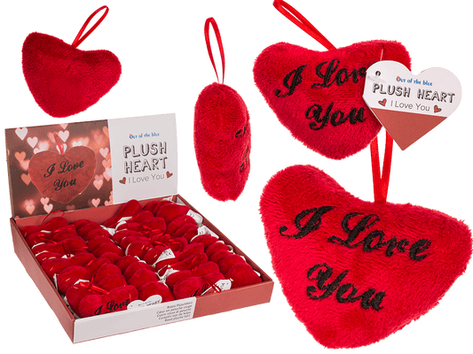 Red plush heart, I love you,