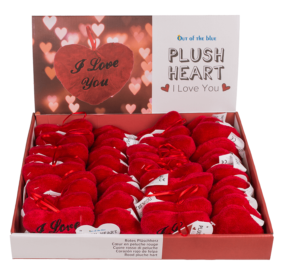 Red plush heart, I love you,