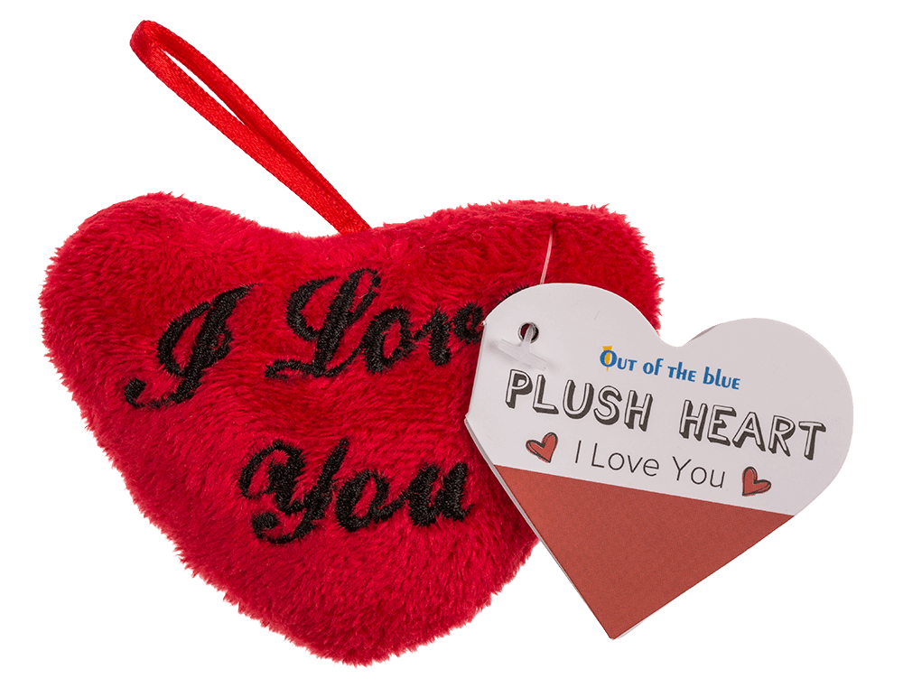 Red plush heart, I love you,