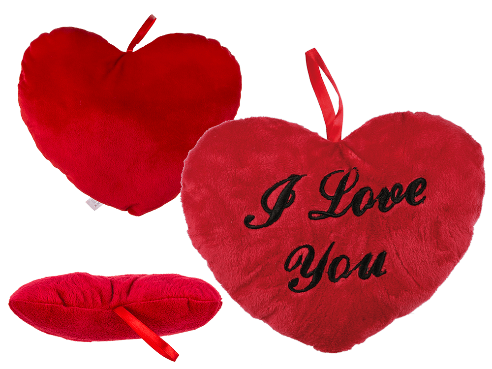 Red plush heart, I love you,