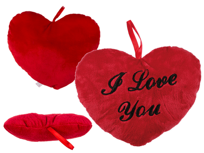 Red plush heart, I love you,