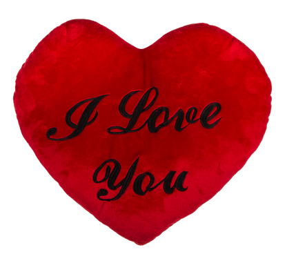 XXL-Red plush heart, I LOVE YOU,