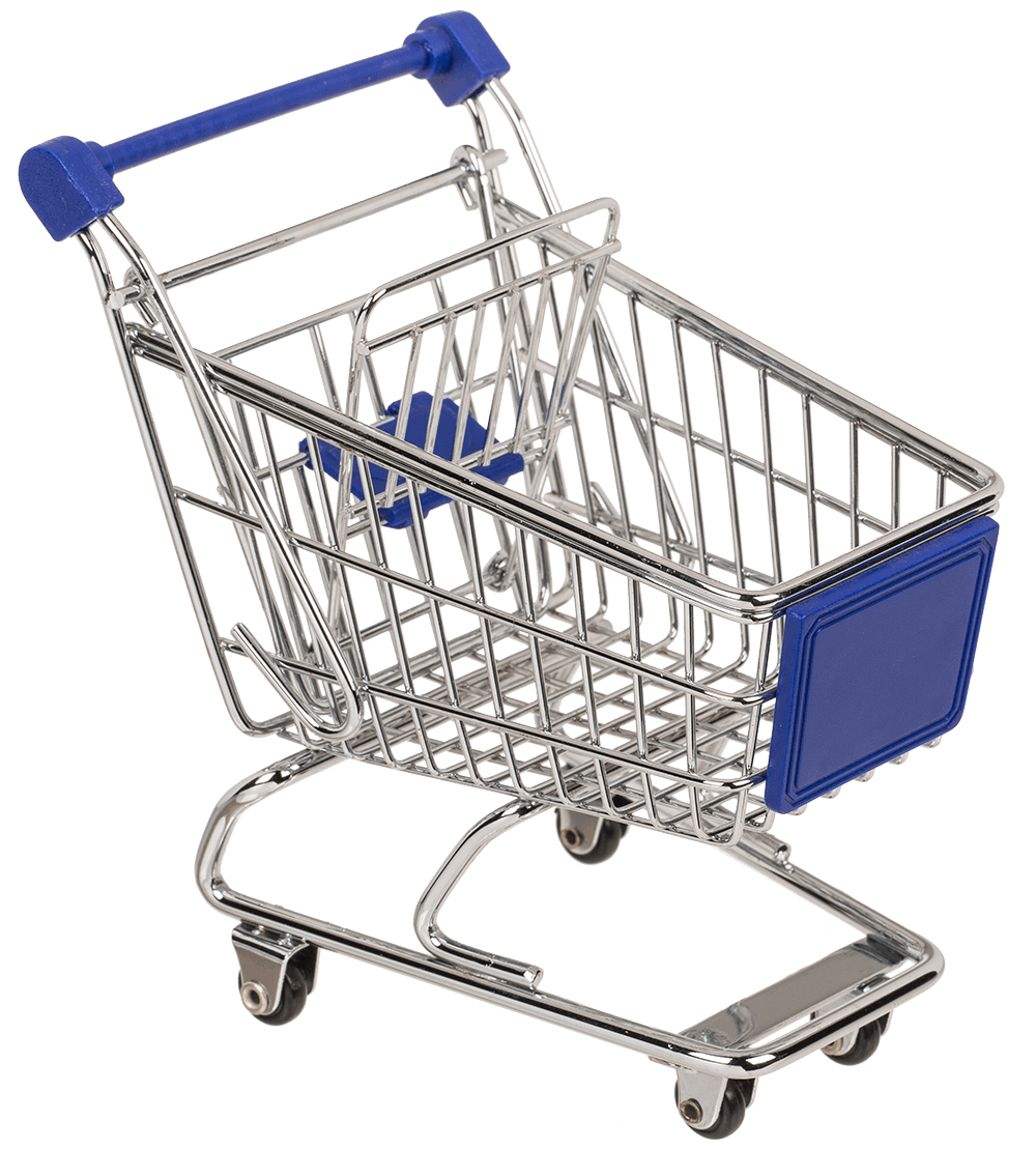 Metal mini shopping trolley,
