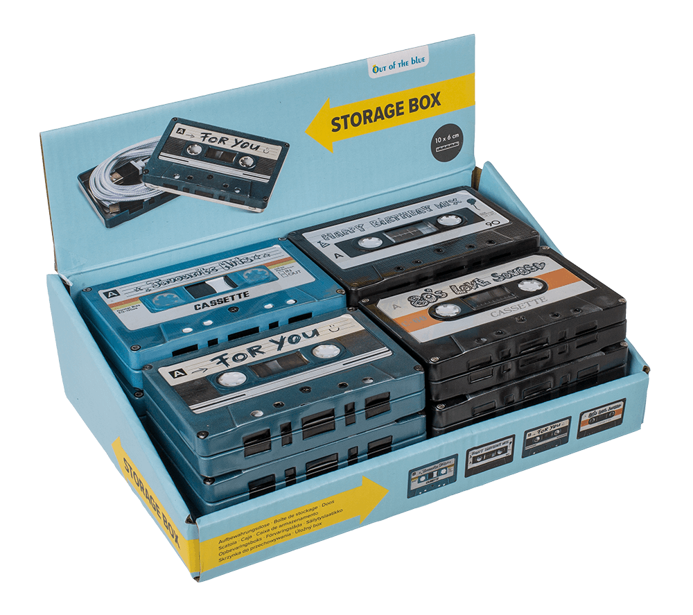 Metal storage box, Music cassette,