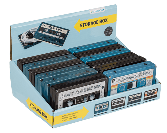 Metal storage box, Music cassette,