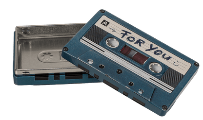 Metal storage box, Music cassette,