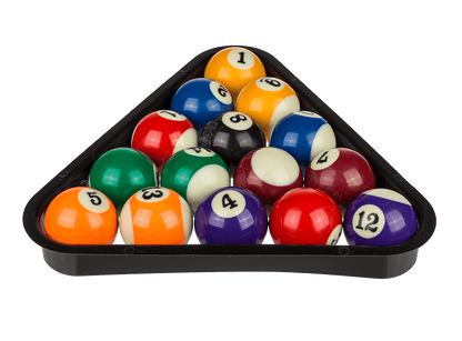 Wooden tabletop pool with 2 cues,