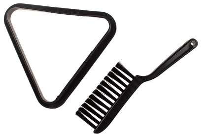 Wooden tabletop pool with 2 cues,