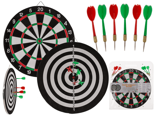 Dart board game with 6 darts, D: ca. 36.5 cm,