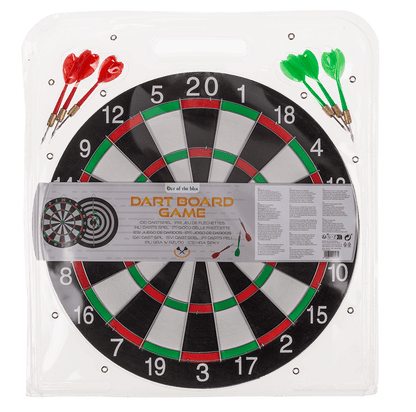 Dart board game with 6 darts, D: ca. 36.5 cm,