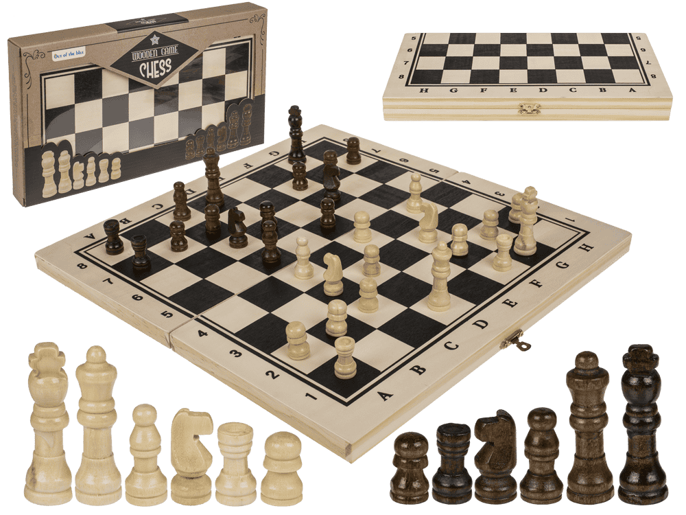 Wooden board game, chess,