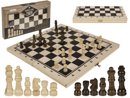 Wooden board game, chess,