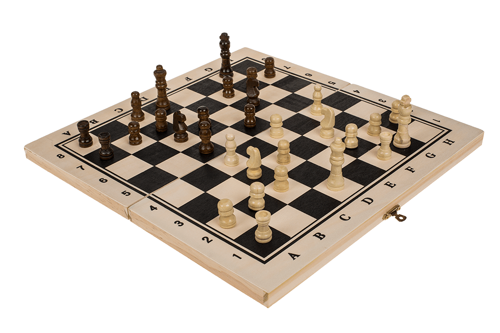 Wooden board game, chess,