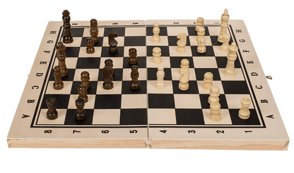 Wooden board game, chess,