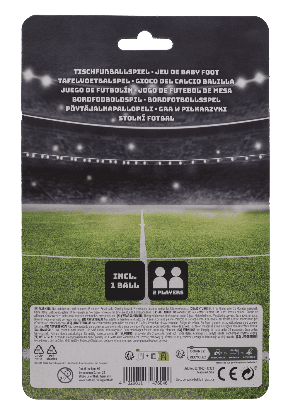 Tabletop football, incl. 1 ball,