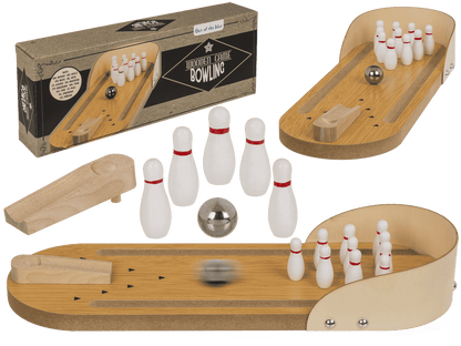 Tabletop Bowling Game, incl. 1 ball, 10 skittles,
