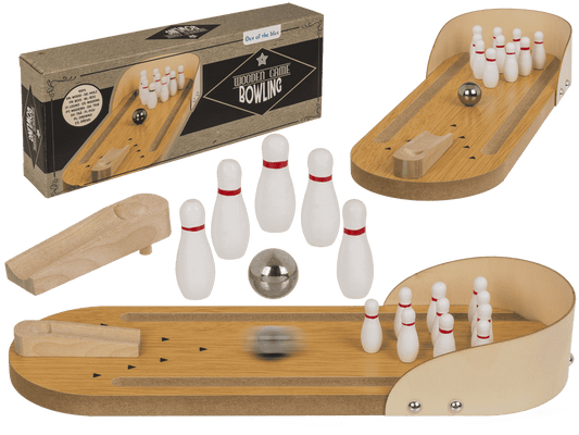 Tabletop Bowling Game, incl. 1 ball, 10 skittles,
