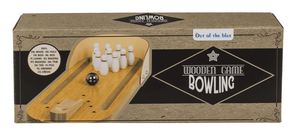 Tabletop Bowling Game, incl. 1 ball, 10 skittles,