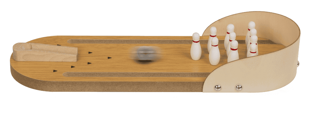 Tabletop Bowling Game, incl. 1 ball, 10 skittles,